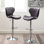 Pivot réglable gris (2), revêtement en tissu doux, rotation à 360 degrés, mécanisme de levage à gaz, conception contemporaine avec repose-pieds (2) - silhouette ondulée, rembourrage en mousse épaisse, 360 °