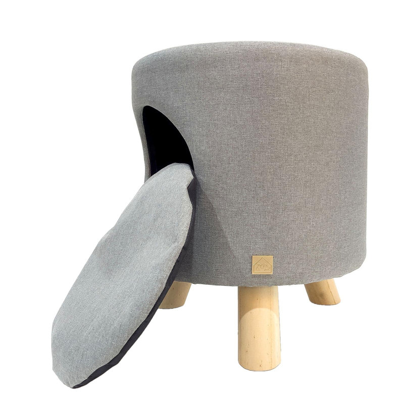 Wallie Pet Stool, Tan, Gray