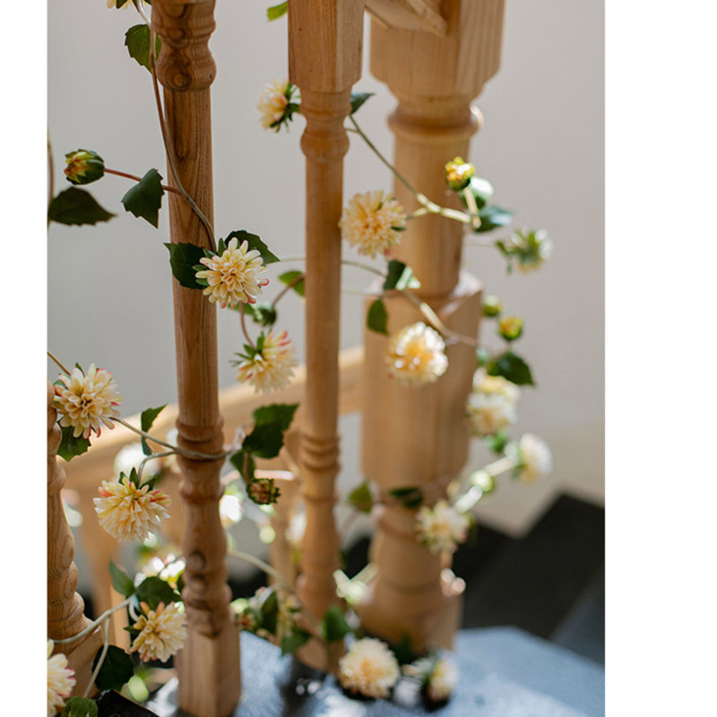 Tige de chrysanthème artificielle, Jaune