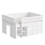 Lit mezzanine double avec armoire de rangement et tableau noir -765315949