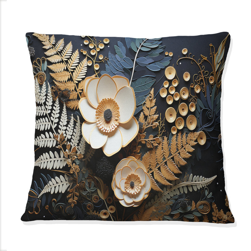 Coussin Ferns Copper Elegance I - Ferns