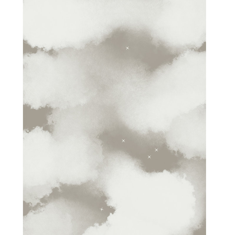 Gentle Starry Clouds by Josie George — Landscape Wall Art, 40 × 60, Matted Framed Print, Tan