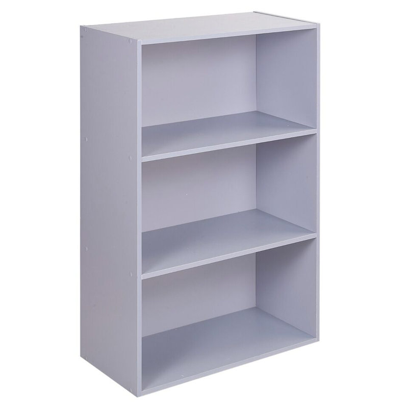170cm H x 60cm W Solid Wood Bookcase, Grey