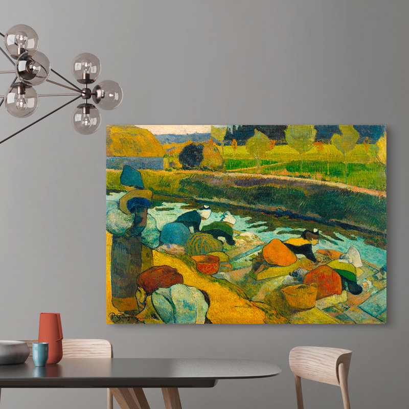 Washerwomen by Paul Gauguin - Wrapped Canvas Art Prints, 50cm H x 70cm W x 4cm D