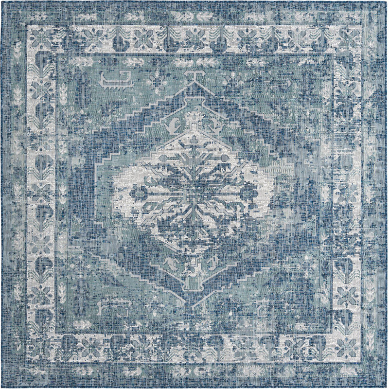 Outdoor Nile Area Rug Tidal Color, Square 7'10"