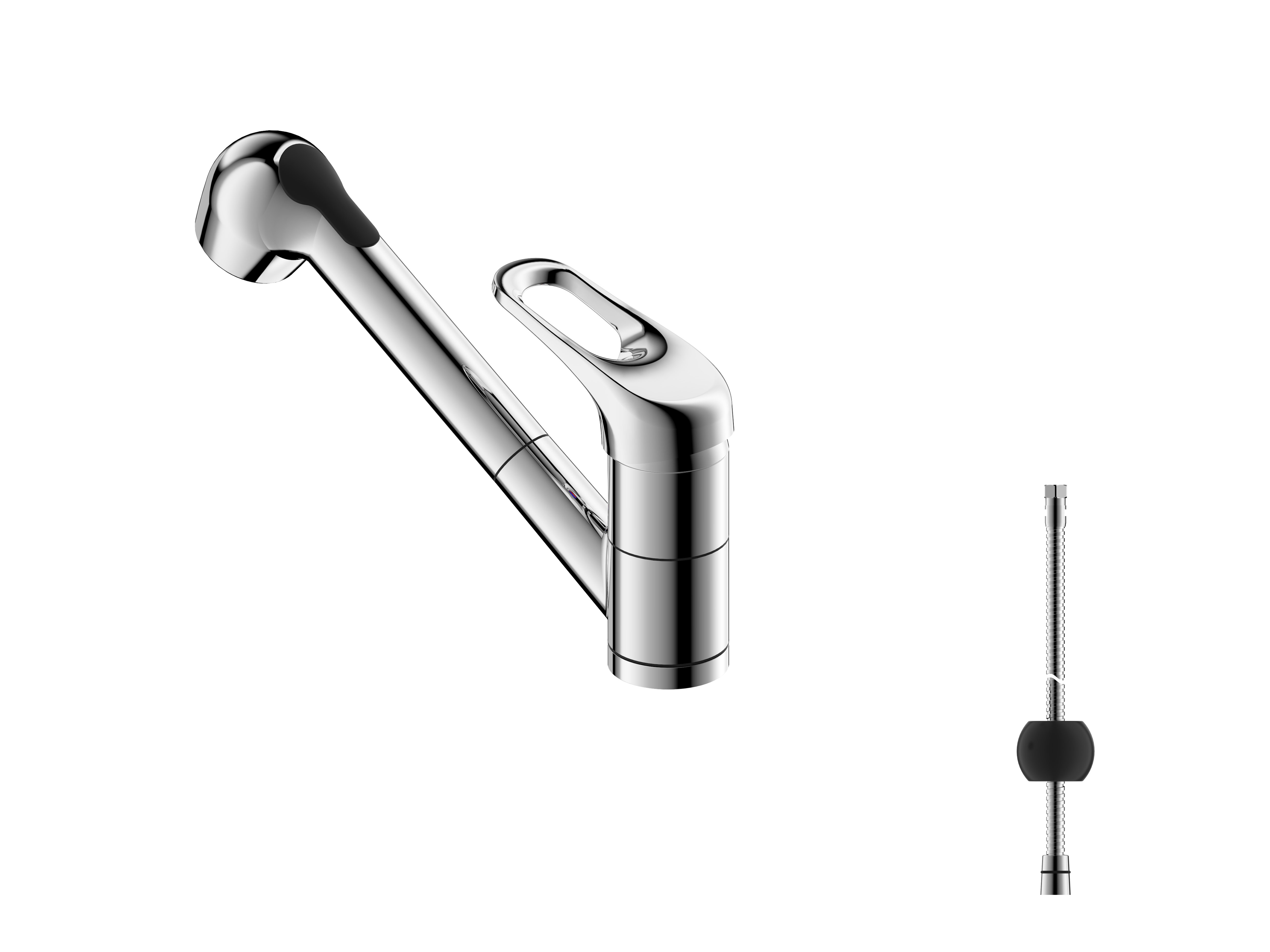 Ultra Faucets Kree Classic Collection Single Handle Kitchen Faucet with ...