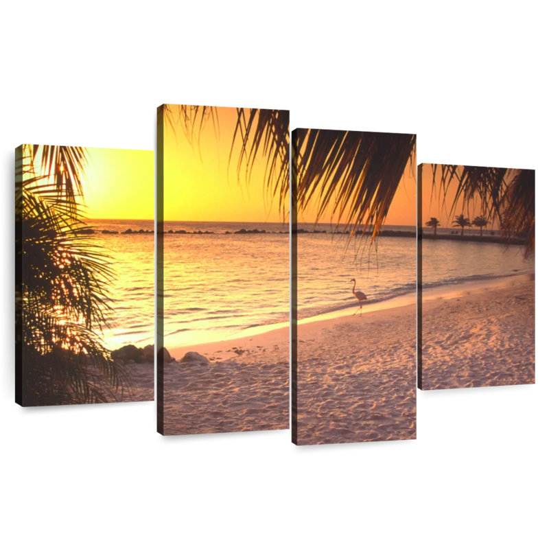 Gillard Aruba Sunset Flamingo, 32" H x 52" W