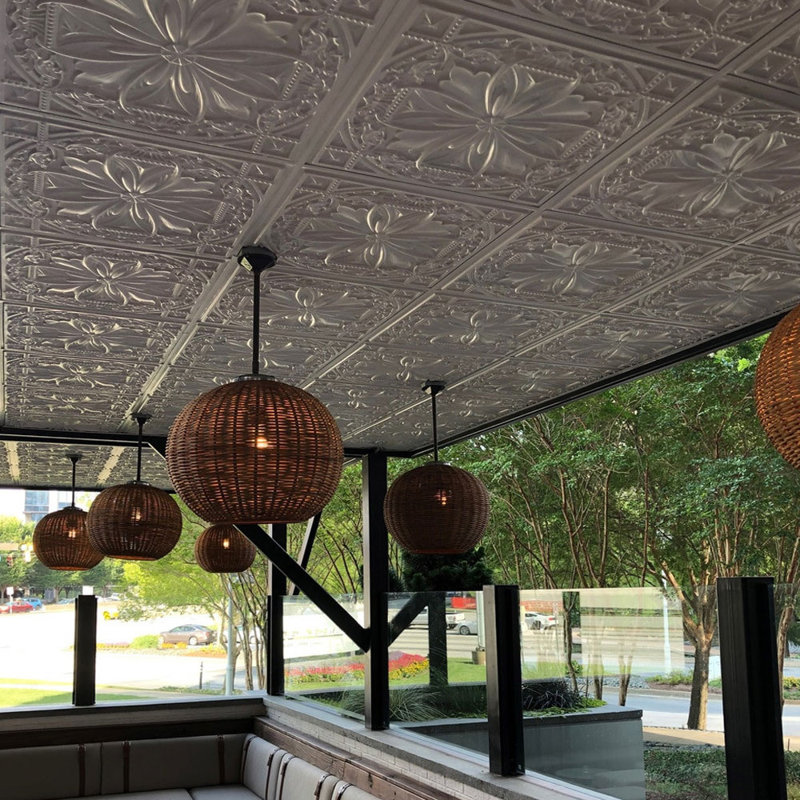 Milan 2' x 2' Antique Taupe PVC Ceiling Tiles