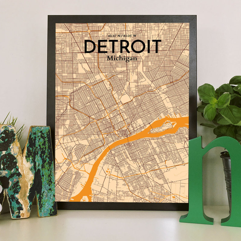 Detroit - No Frame Print, 50.8cm H x 40.6cm W x 0.13cm D