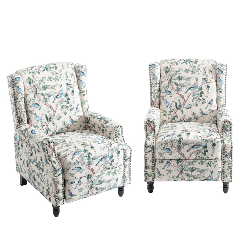 29.13cm Wide Standard Recliner, Blue Bird