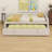 Full Size Upholstered L-Shaped Daybed – Twin Size Pop Up Trundle Included-1542214329