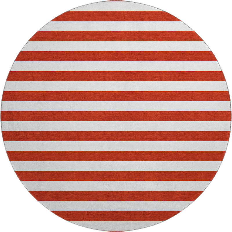 Tapis rouge Cerrito AMF528 lavable à la machine de qualité supérieure, Rond 8 pi