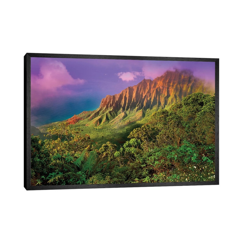 Napali Coast, Napali State Park II by Susanne Kremer - Gallery-Wrapped Canvas Giclée on Canvas, Black Framed