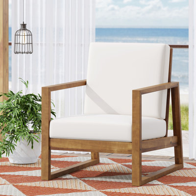 Fauteuil club belge pour la cour ou le patio, matériau en bois, lattes et panneaux de siège, 26,5 pouces de largeur, 33,5 de profondeur, assemblage requis avec siège arrière, 32,5 de hauteur, décor