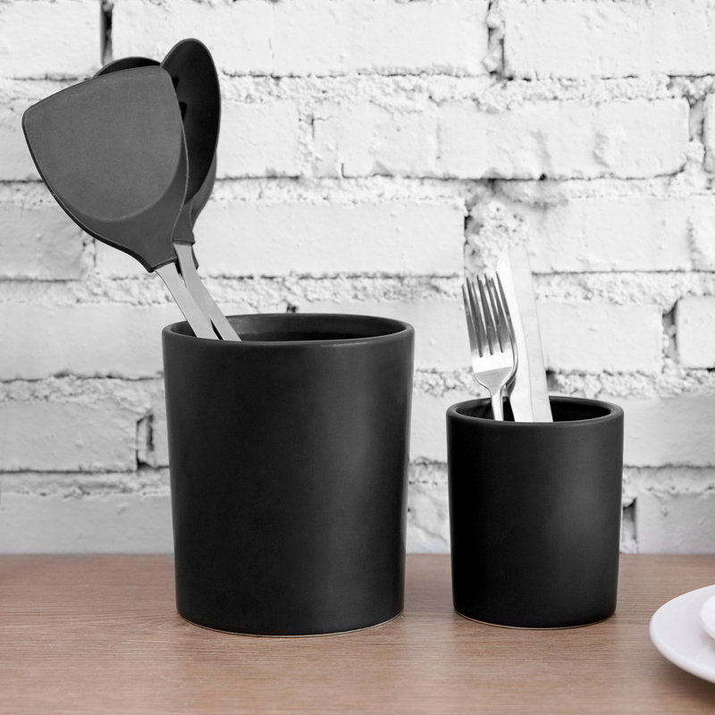 Ceramic / Porcelain Round Utensil Crock