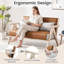 Fauteuil avec causeuse pour petits espaces et causeuse brun-129528247