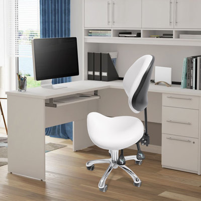 Marivelle Backed Adjustable Backrest Adjustable Height Stool