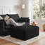 Repose-pieds carré en velours côtelé à compression 40 "pour canapé (ensemble de 2)-1982670000