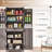 72" Farmhouse Kitchen Pantry Storage Cabinet With 12 Door Shelves, 6 Adjustable Shelves and 1 Hidden Drawer-489284929