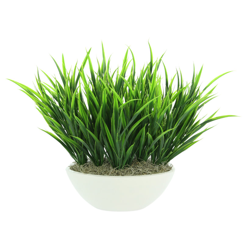 13" Artificial Grass in Planter