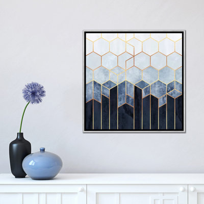 " Soft Blue Hexagons " by Elisabeth Fredriksson