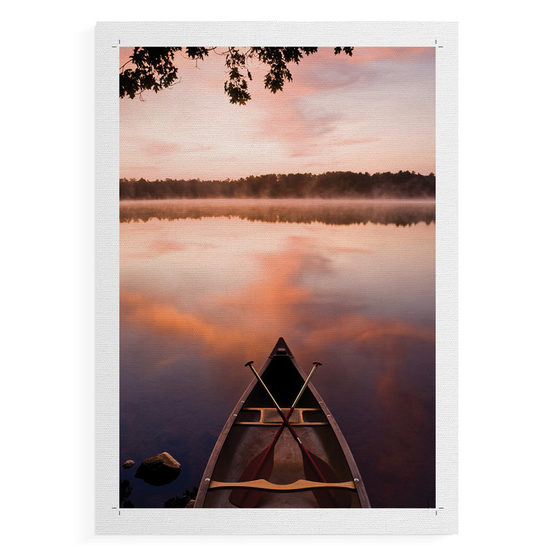 Lake At Dawn - Reproduction de toile seulement - NON-CADRE, H 12 po x l 8 po