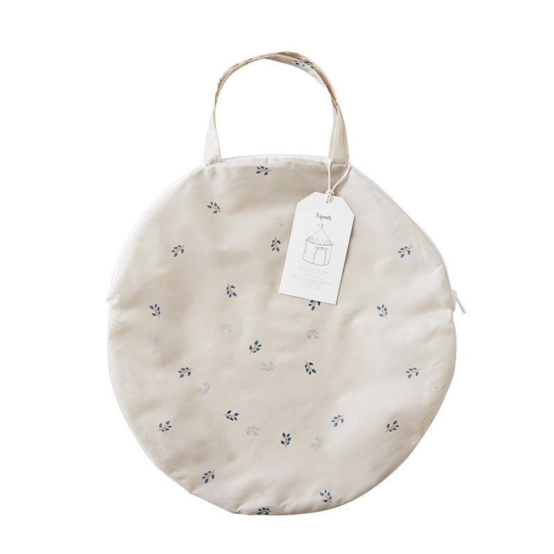 Blueberry Taupe Recycled Fabric Kids Play Tent Castle