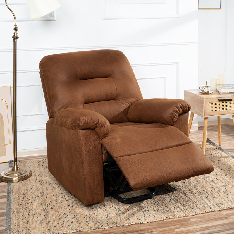 Armard Soft Microfiber Wide Electric Power Lift Assist Standard Recliner with Remote, Chocolate Microfiber/Microsuede