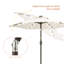 Parasol de marché éclairé 90 po Scheibe-203536012