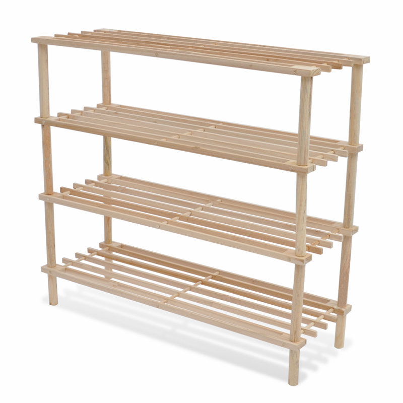 20 Pair Solid Wood Shoe Rack