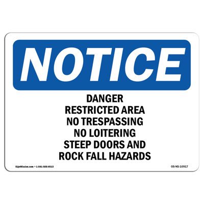 Danger Restricted Area No Trespassing No Sign