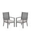 Ensemble de 2 chaises de patio en aluminium toutes saisons de 23 po avec coussins épais-1482908413