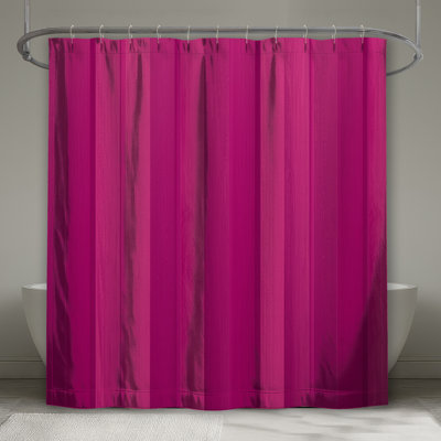 Pink Wooden Stripes Shower Curtains Extra Long