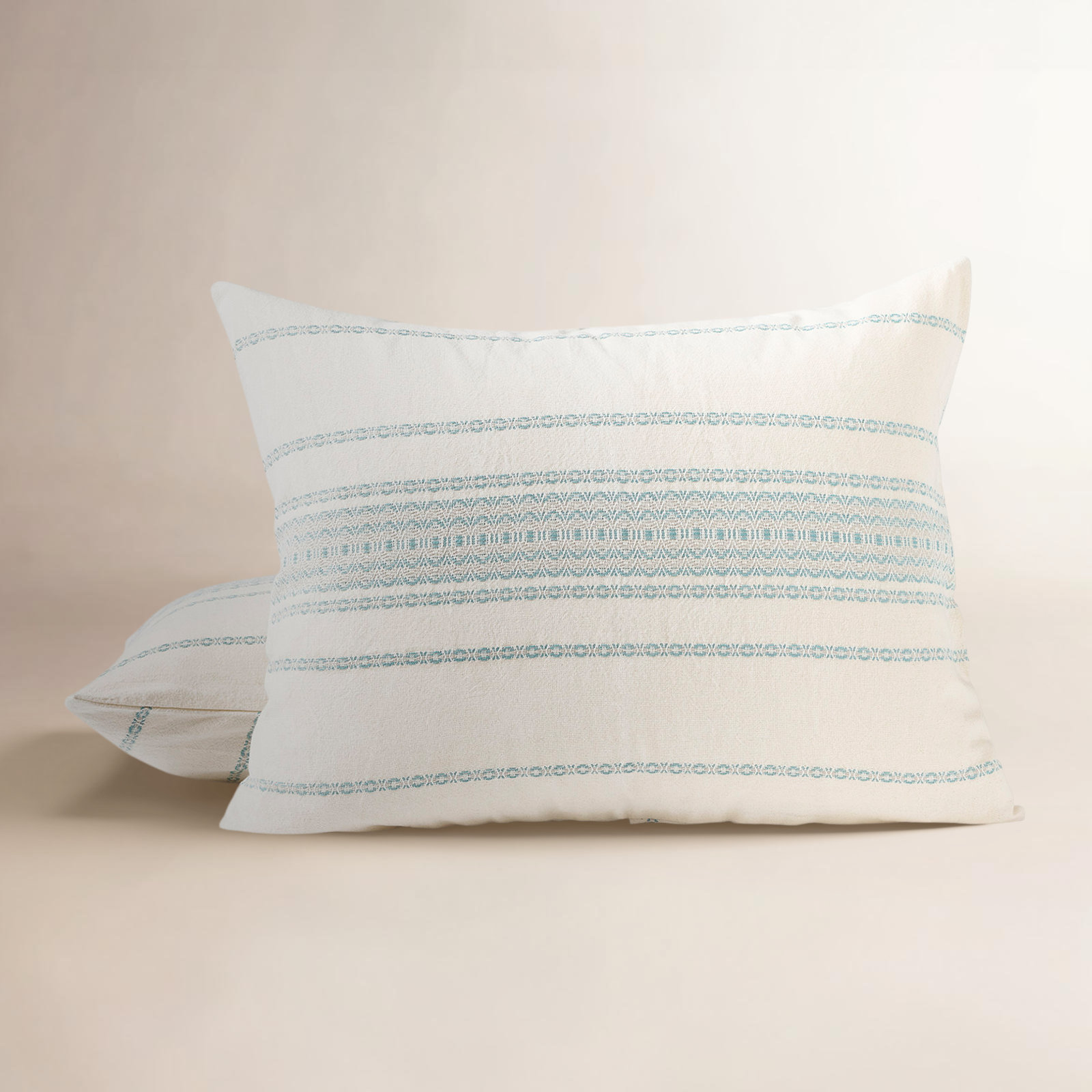 Rippled Organic Cotton Sham, Standard, Undyed/Surf