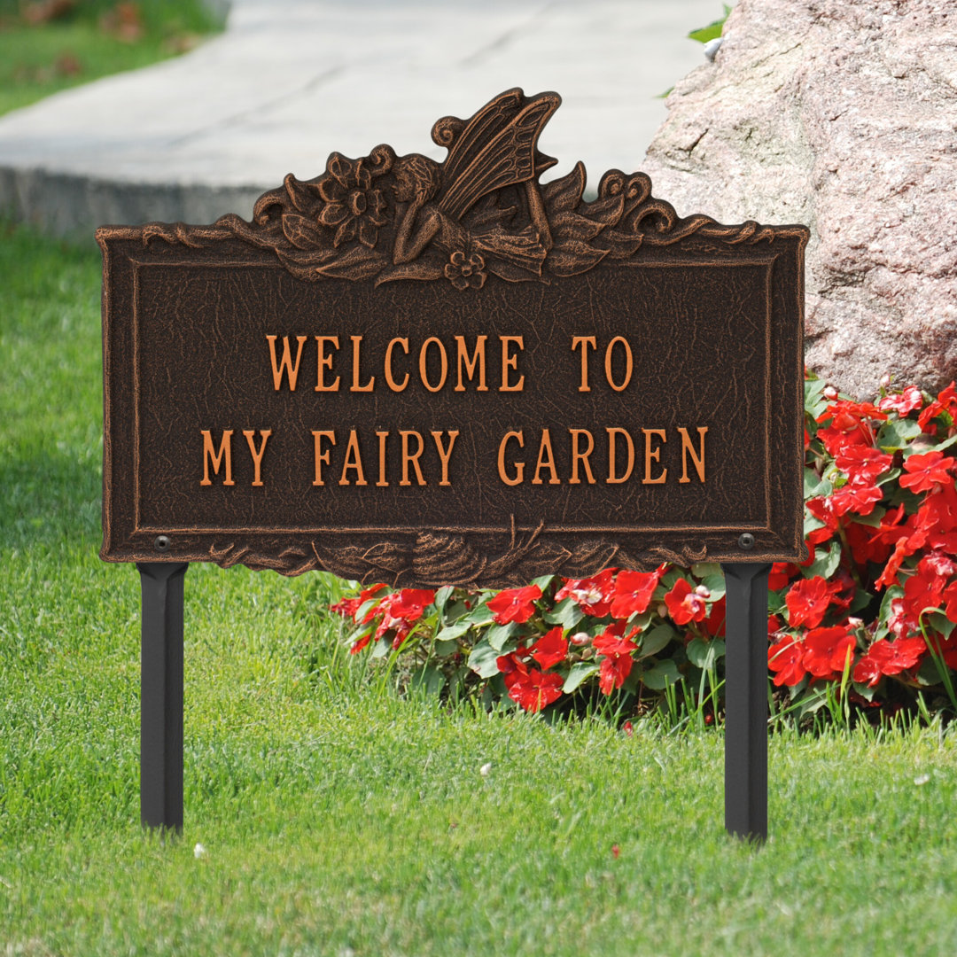 Welcome to My Fairy Garden Sign Whitehall Products 