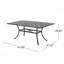 Patio/Outdoor Rectangular Cast Aluminum Dining Table