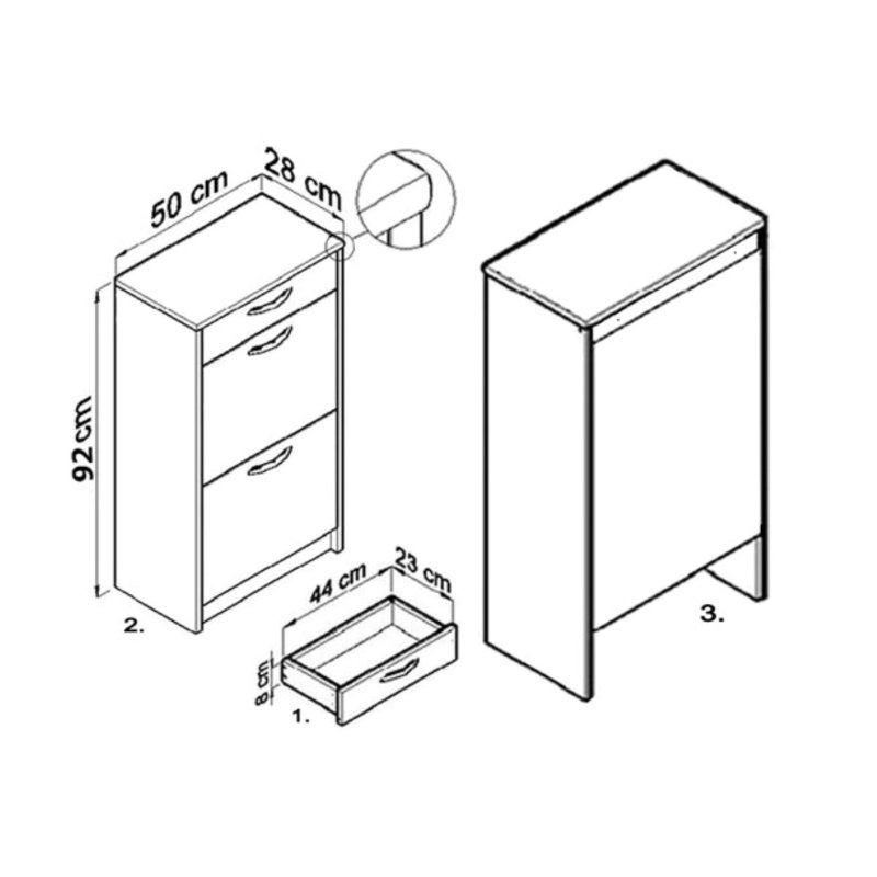 6 Pair Shoe Storage Cabinet