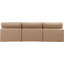 Canapé modulaire 120 po à accoudoirs carrés en similicuir-87149782