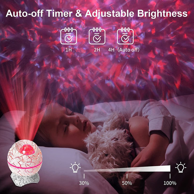 Nebulae Light Dinosaur Egg Star Projector with White Noise