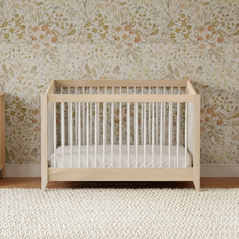 Washed Natural and White Pine 4-in-1 Convertible Crib