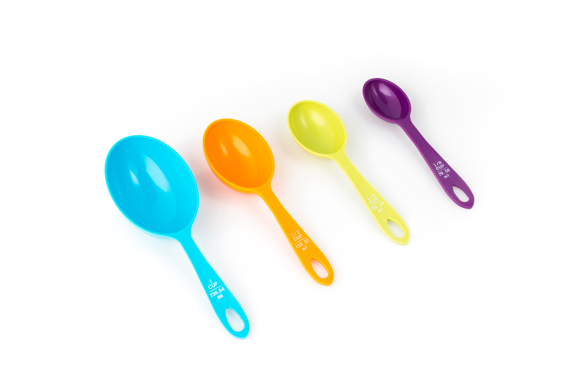 Measuring cups and spoons set of 12, Plastic Colorful Measuring Cups Spoons  Stackable for Measuring Dry