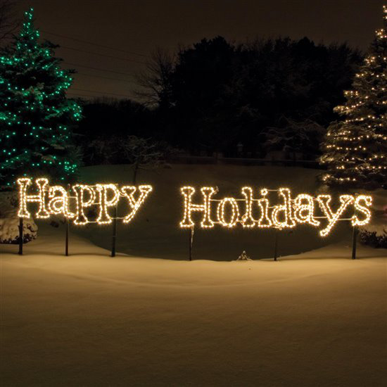Panneau lumineux Happy Holiday, Blanc chaud