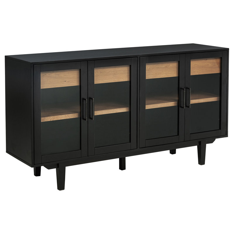 Buffet 4 portes Middleton, Noir