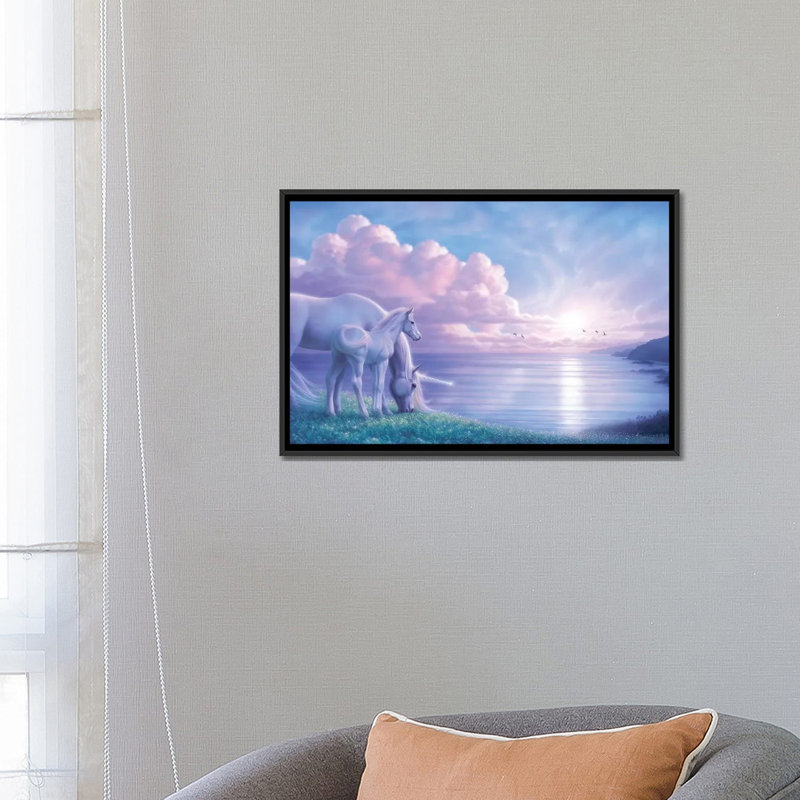 « paix sur la terre », impression sur toile, H 18 po x l 26 po x P 1,5 po, Toile avec cadre noir, Pas de tapis