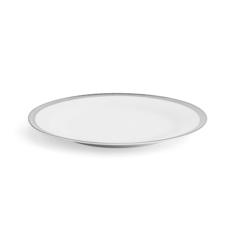 Smith Handmade Porcelain Dinner Plate, Platinum