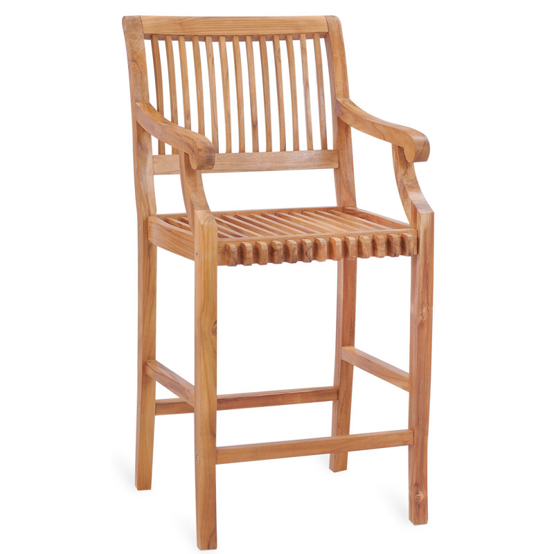 John Outdoor Teak Bar Stool