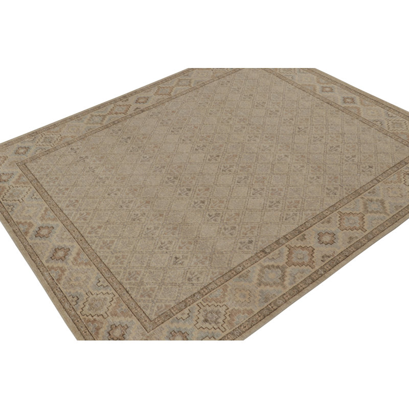 Distressed Homage Hand Knotted Wool Animal Print Area Rug, Rectangle 12' x 18'