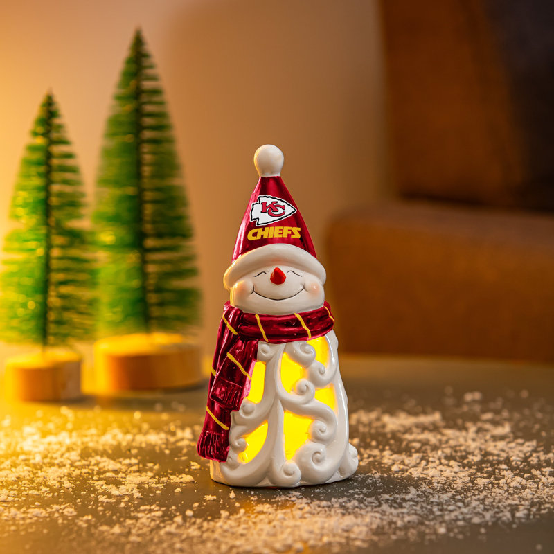 Statuette à DEL 8 po Kansas City Chiefs Snowman
