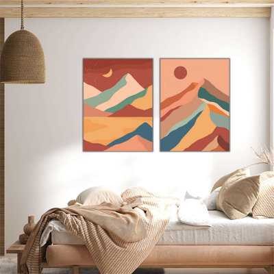 Elegant Decorative MDF Paintings (2 Pieces), 23.6 x 31.5 inches Each | 100% MDF, High-Quality Digital Printing | Perfect for Living Room & Office Decor