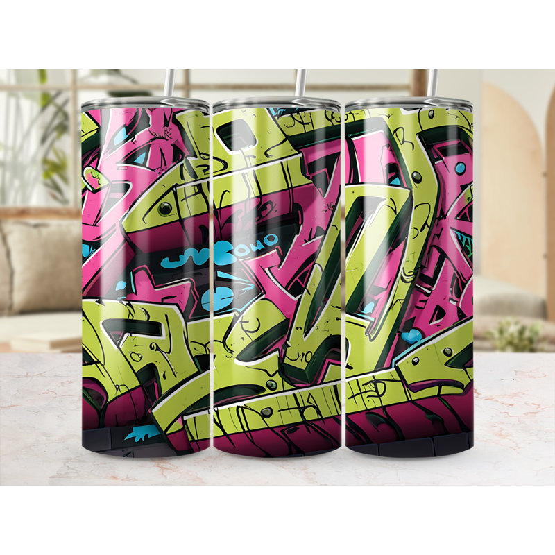 Choose Handmade Tumblers 591ml Vacuum Insulated Stainless Steel (18/8) Travel Tumbler with Straw